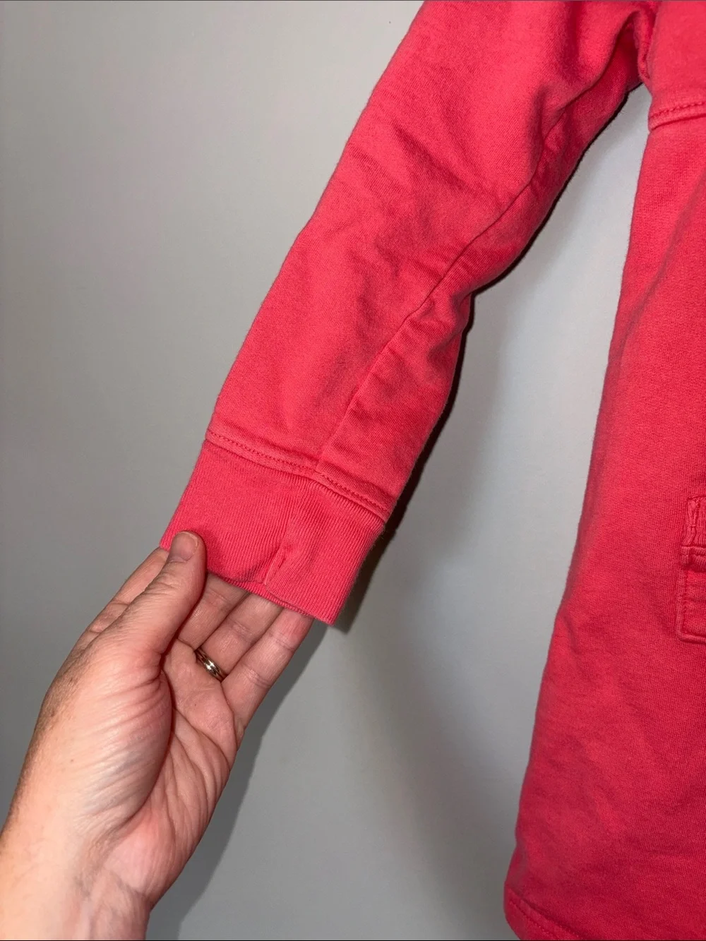 Girls Coral Hooded Sweatshirt Dress 4T